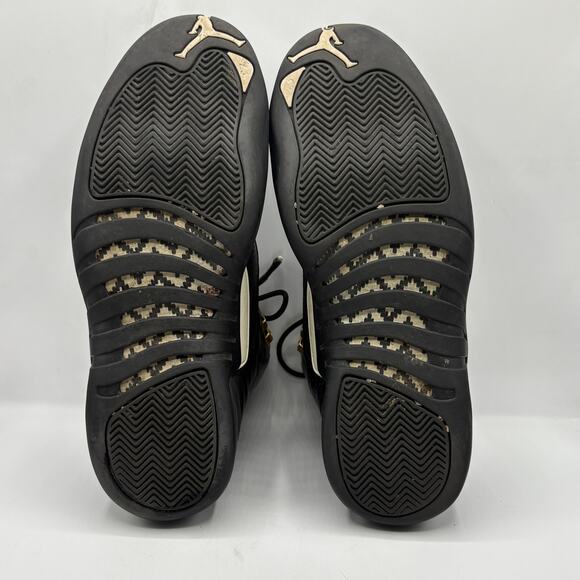 NIKE AIR JORDAN 12 Retro The Master Black Leather White Sz 11.5 - Picture 9 of 9